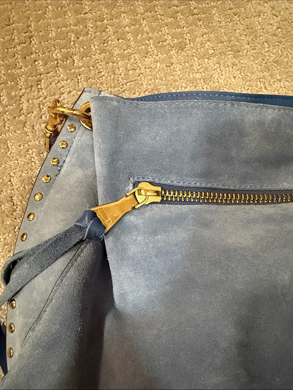 Aimee Kestenberg Roma Double Entry Blue Should Bag - Picture 11 of 15